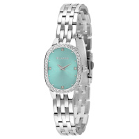 Жіночий наручний годинник Guardo 012788-7 Silver-Turquoise з мінеральним склом та браслетом