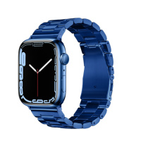 Ремешок металлический Hoco iWatch WA10 three-bead 42/ 44/ 45/ 49mm blue