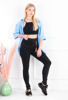 Жіночі темно-сірі брюки-скінні