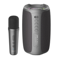 Портативная Bluetooth колонка ZEALOT S61M с LED подсветкой + микрофон Black