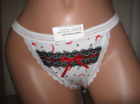 Стринги жіночі білі бавовна розміри S, M і L (42-48)