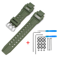 Ремінець Casio G-Shock GA-1000 Army Green SI (1051-1119) полімерний зелений