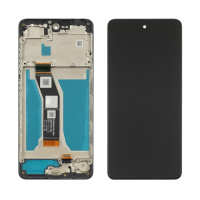 Дисплей для Motorola E14 с чёрным тачскрином и корпусной рамкой