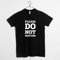 Футболка мужская «Please do not disturb», Черный, XS, английский