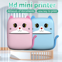 Дитячий термопринтер A8 Cat printer blue портативний мобільний з Bluetooth