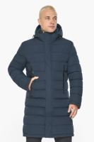 Куртка мужская зимняя Braggart удлиненная с капюшоном - 51801тёмно-синий цвет