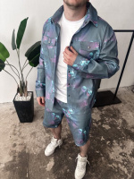 Синій чоловічий костюм | 54-013