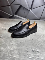 Лоферы Кожаные мужские LORO PIANA Leather BLACK! Туфли мужские Лоферы чёрные! Натуральна КОЖА!