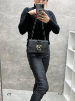 АКЦІЯ!  Чорний — каркасний стильний клатч із птахами на магнітах, структурна екошкіра (0298-4)