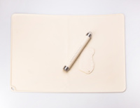 Набір кондитера 3 в 1 килимок силіконовий/шпатель/качалка для тіста, бежевий