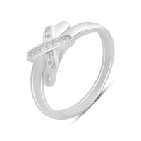 Серебряное кольцо CatalogSilver с фианитами, вес изделия 2,56 гр (2191995) 18 размер