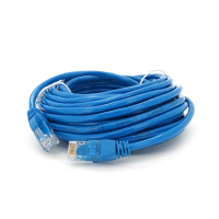 Патч-корд литой RITAR, UTP, RJ45, Cat.5e, 10m, синий, Cu (медь)