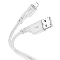 Кабель HOCO X97 Crystal color silicone charging data cable iP white (6931474799791)