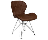 Стілець Стар S металеві ніжки екошкіра коричнева