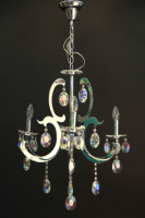 Хрустальная люстра SVLIGHT трехрожковая A41092/3 хром+перламутр