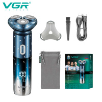 Електробритва VGR V-392 BLUE, роторна, IPX7, LED display