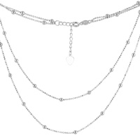 Серебряное колье CatalogSilver с без камней, вес изделия 6,31 гр (2115502) 450500 размер