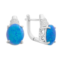 Серебряные серьги CatalogSilver с опалом 4.012ct (2192336)