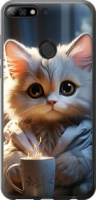 Чехол на Huawei Y7 Prime 2018 White cat 5646u-1509