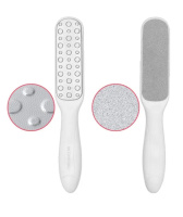 Лазерная пилка для ног 23х4 см, терка для пяток и педикюра Белая двухсторонняя (терка для ног) (234-White)