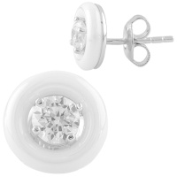 Срібні сережки SilverBreeze з керамікою (1329726)