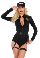 Костюм эротического спецназа Leg Avenue SWAT Team Babe XS, боди, пояс, подвязки, игрушечная рация, к