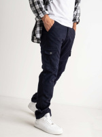 Джинси карго утеплені на флісі, темно сині