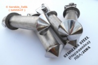 Подножки в сборе [комплект с НАКОНЕЧНИКОМ] ЯВА/JAWA 638/634 НЕРЖАВЕЙКА ( stainless steel )