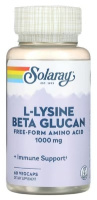 Solaray L-Lysine Beta Glucan 1,000 mg 60 рослинних капсул