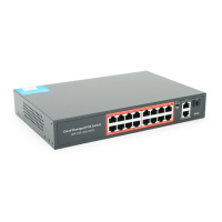 16-портовый управляемый PoE коммутатор YOSO YO316G -240 с 16 портами POE 100Мбит + 2 UP-Link 1000Мбит + 1 SFP, 52V/240W. APP-Amitres