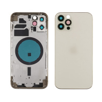 Корпус для Apple iPhone 12 Pro Gold (золотистый) с задним стеклом, рамкой и стеклом камеры