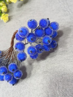 Калина в сахаре/ 12 мм/ 40 ягодок (20 проволок по 2 ягодки)