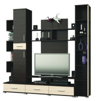 Стенка для гостиной Эверест Бриз + Пенал 18 венге + дуб молочный (DTM-2247)