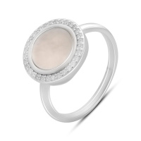 Серебряное кольцо CatalogSilver с натуральным перламутром, вес изделия 3,06 гр (2184904) 17 размер