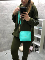 М'ята - стильний мініатюрний молодіжний клатч на блискавці, по акції (0219)