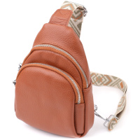 Женская кожаная сумка слинг Vintage 22938 Коричневый