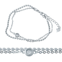 Серебряный браслет CatalogSilver с фианитами, вес изделия 2,95 гр (2036944) 1720 размер