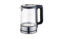 Электрочайник стеклянный Metec 1.7л черный (700012)