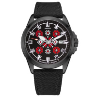 Awarder Embroidery Black-Red Black Automatic 10ATM