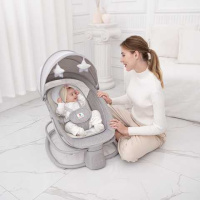 Кресло-качалка B-8114 серое