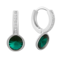 Серебряные серьги CatalogSilver с фианитами (60002294)