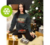 Жіночий світшот на флісі «Xmas» оптом | Норма і батал