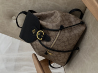 Рюкзак жіночій Coach Kleo Backpack коричнево-чорний