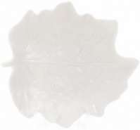 Блюдо фарфоровое «Белый лист» 19.8х18.1см