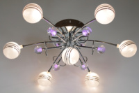 Галогенная люстра SVLIGHT с пультом на семь лампочек 37079-7С хром