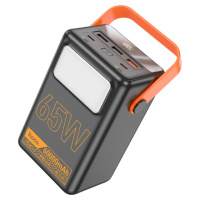 Power Bank HOCO J110A 60000mAh, 4USB+Type-C, 65W+PD20W, фонарик, Black, 1.26kg