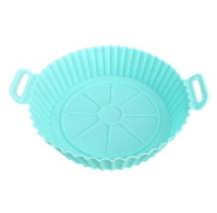 Форма в аерогриль круглая силиконовая 19317 17х17х4 см бирюзовая