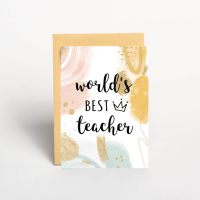 Открытка «World`s best teacher», английский