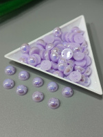 Полубусины пришивные/8мм/10 Грам(прим.70шт)/ бузковый с АБ