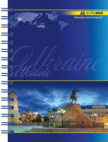 /Книга для нотаток А6, 96 арк., пружина, кл., тв. лам. палітурка